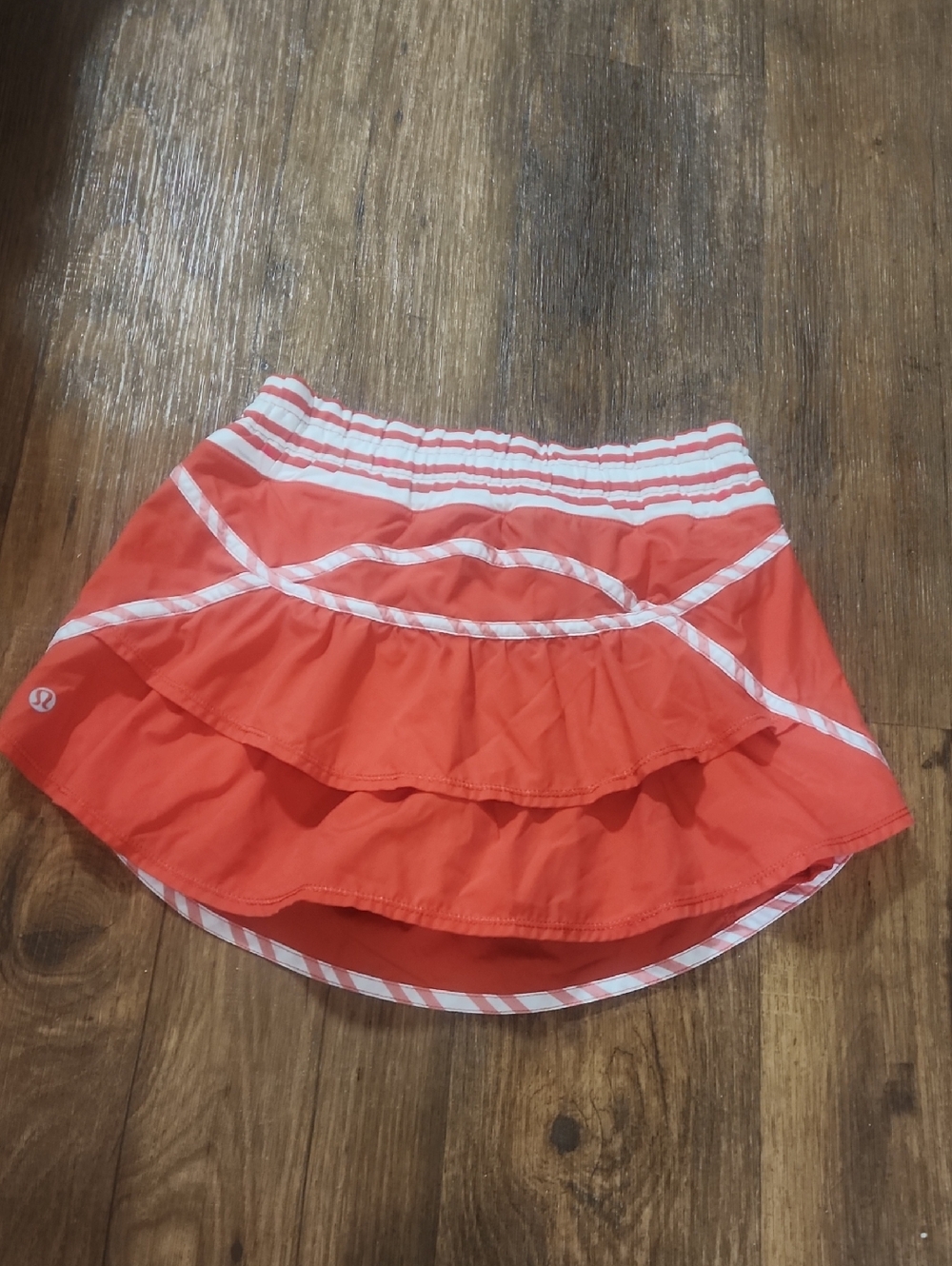 lululemon athletica Orange Athletic Skort with White Trim